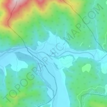Gangate地形图、海拔、地势