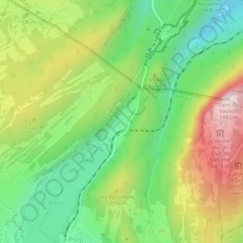 La Torne地形图、海拔、地势