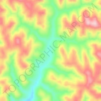 甘泉大峡谷（桦树沟）地形图、海拔、地势