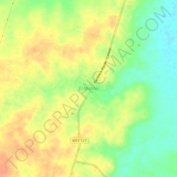 El Molino地形图、海拔、地势