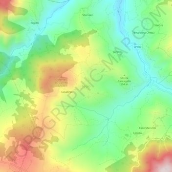 Iggio地形图、海拔、地势