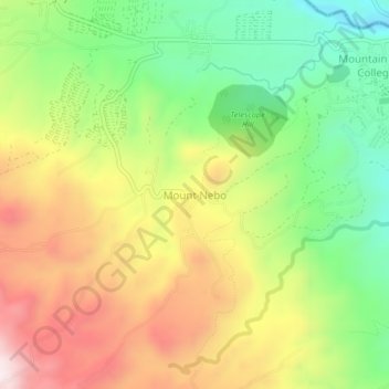 Mount Nebo地形图、海拔、地势
