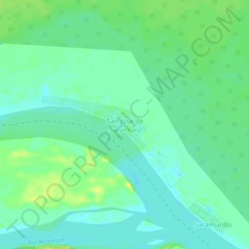 San Jose de Saramuro地形图、海拔、地势
