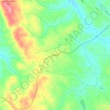 Ludville地形图、海拔、地势
