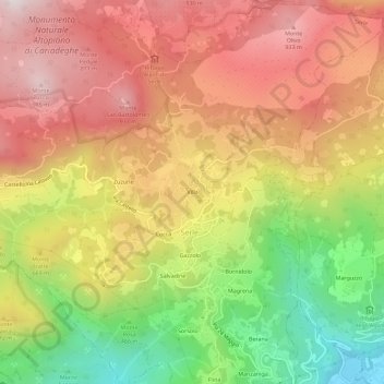 Villa地形图、海拔、地势