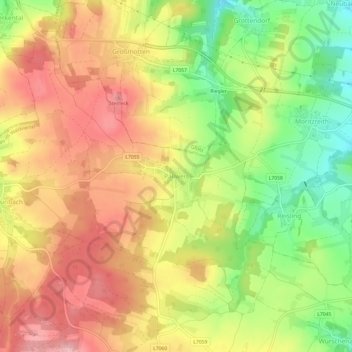 Pallweis地形图、海拔、地势