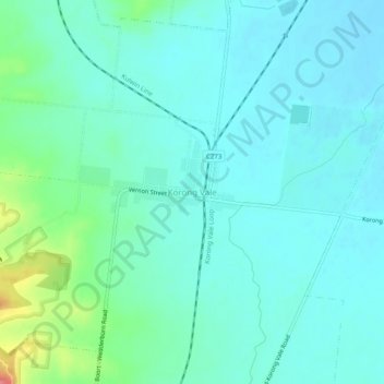 Korong Vale地形图、海拔、地势