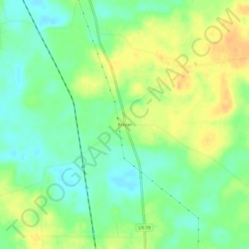 Brister地形图、海拔、地势