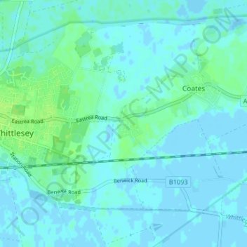 Eastrea地形图、海拔、地势