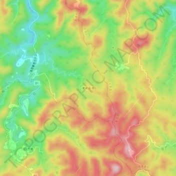 黄和田畑地形图、海拔、地势