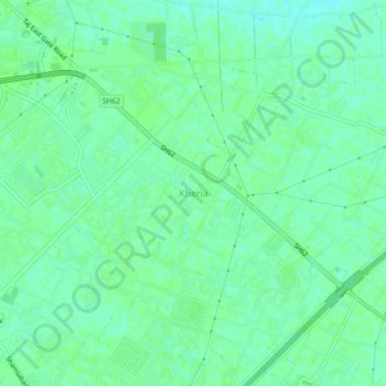 Kheria地形图、海拔、地势