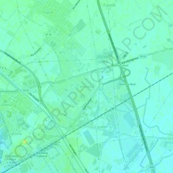 Mottella地形图、海拔、地势