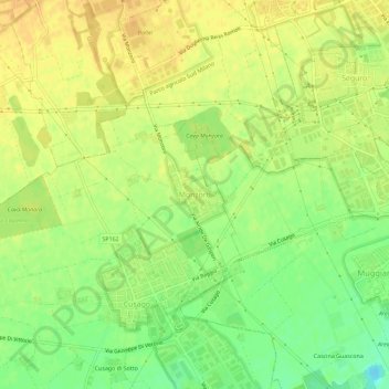 Monzoro地形图、海拔、地势