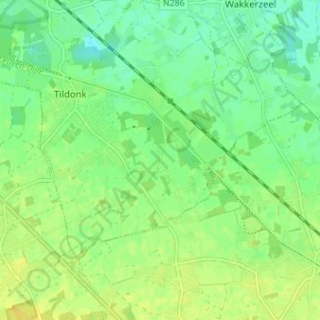 Sussenhoek地形图、海拔、地势