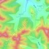 桃花岭地形图、海拔、地势