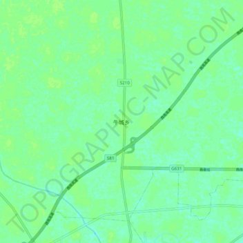 牛城乡地形图、海拔、地势