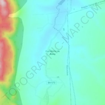 Curralinho de Baixo地形图、海拔、地势