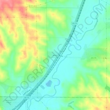 James地形图、海拔、地势