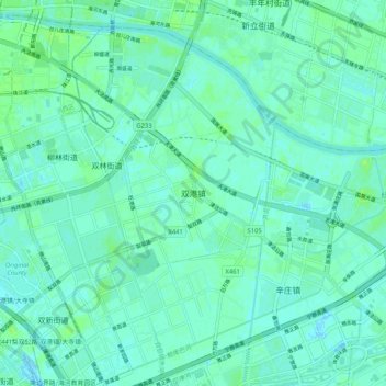 双港镇地形图、海拔、地势