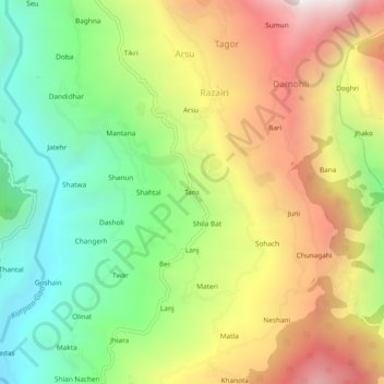 Tans地形图、海拔、地势