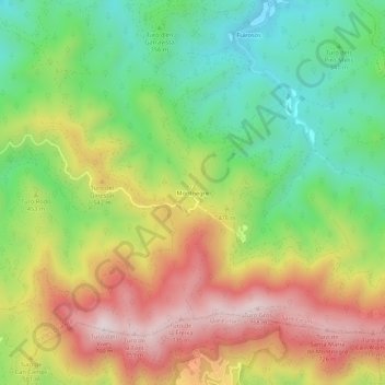 Montnegre地形图、海拔、地势