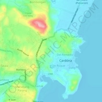 Iglesia地形图、海拔、地势