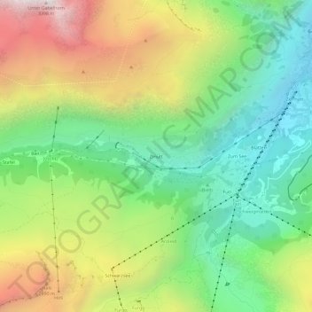 Zmutt地形图、海拔、地势