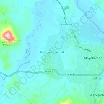 Parque Industrial地形图、海拔、地势