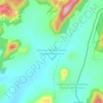 jeerango地形图、海拔、地势