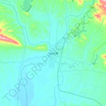 马山口镇地形图、海拔、地势