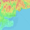 Baie-Comeau地形图、海拔、地势