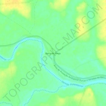 Barra do Brejo地形图、海拔、地势