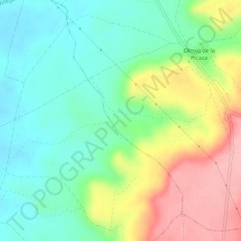 San Glorio地形图、海拔、地势