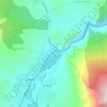 Zarakli地形图、海拔、地势