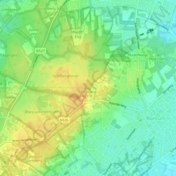 Tafelberg地形图、海拔、地势