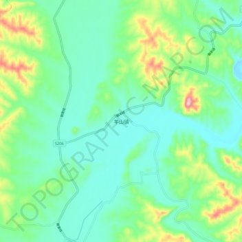 羊山镇地形图、海拔、地势