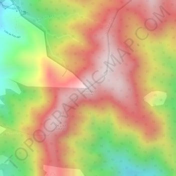 Cerro Azul地形图、海拔、地势