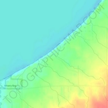 Santa Monica Beach地形图、海拔、地势