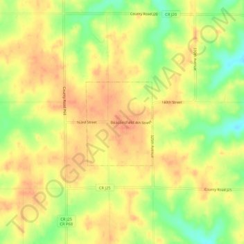 Beaconsfield地形图、海拔、地势