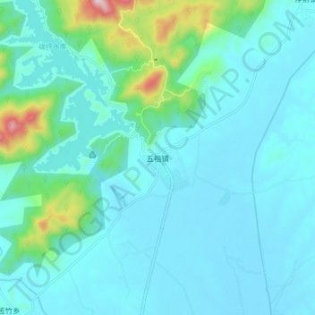 五祖镇地形图、海拔、地势