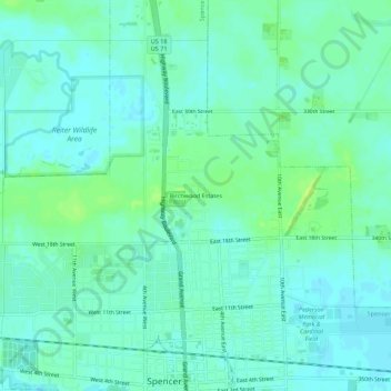 Birchwood Estates地形图、海拔、地势