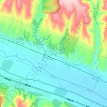 苏陈地形图、海拔、地势