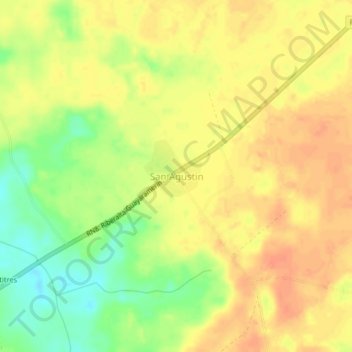 San Agustin地形图、海拔、地势