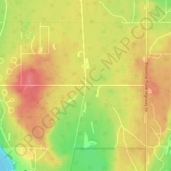 Bélair地形图、海拔、地势