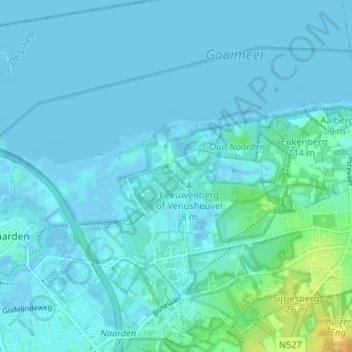 Valkeveen地形图、海拔、地势