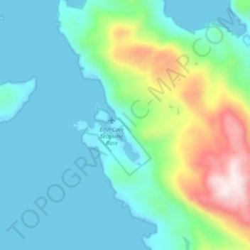 Elfin Cove地形图、海拔、地势