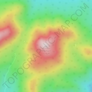 Seymour Mountain地形图、海拔、地势