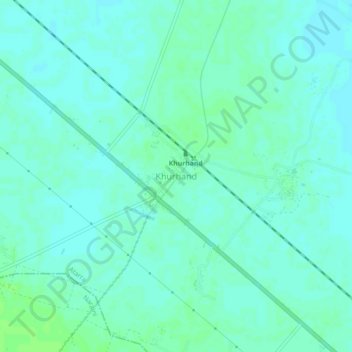 Khurhand地形图、海拔、地势