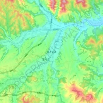 城关街道地形图、海拔、地势