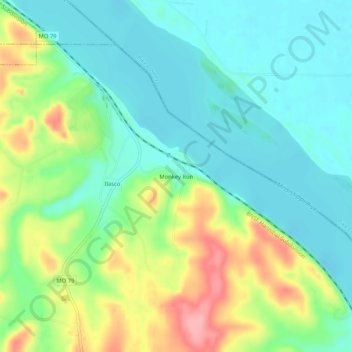 Monkey Run地形图、海拔、地势
